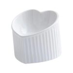 Heart-shaped Ceramic Cat Bowl - Image 5