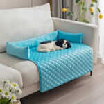 Velvet Pet Sofa Bed - Image 5