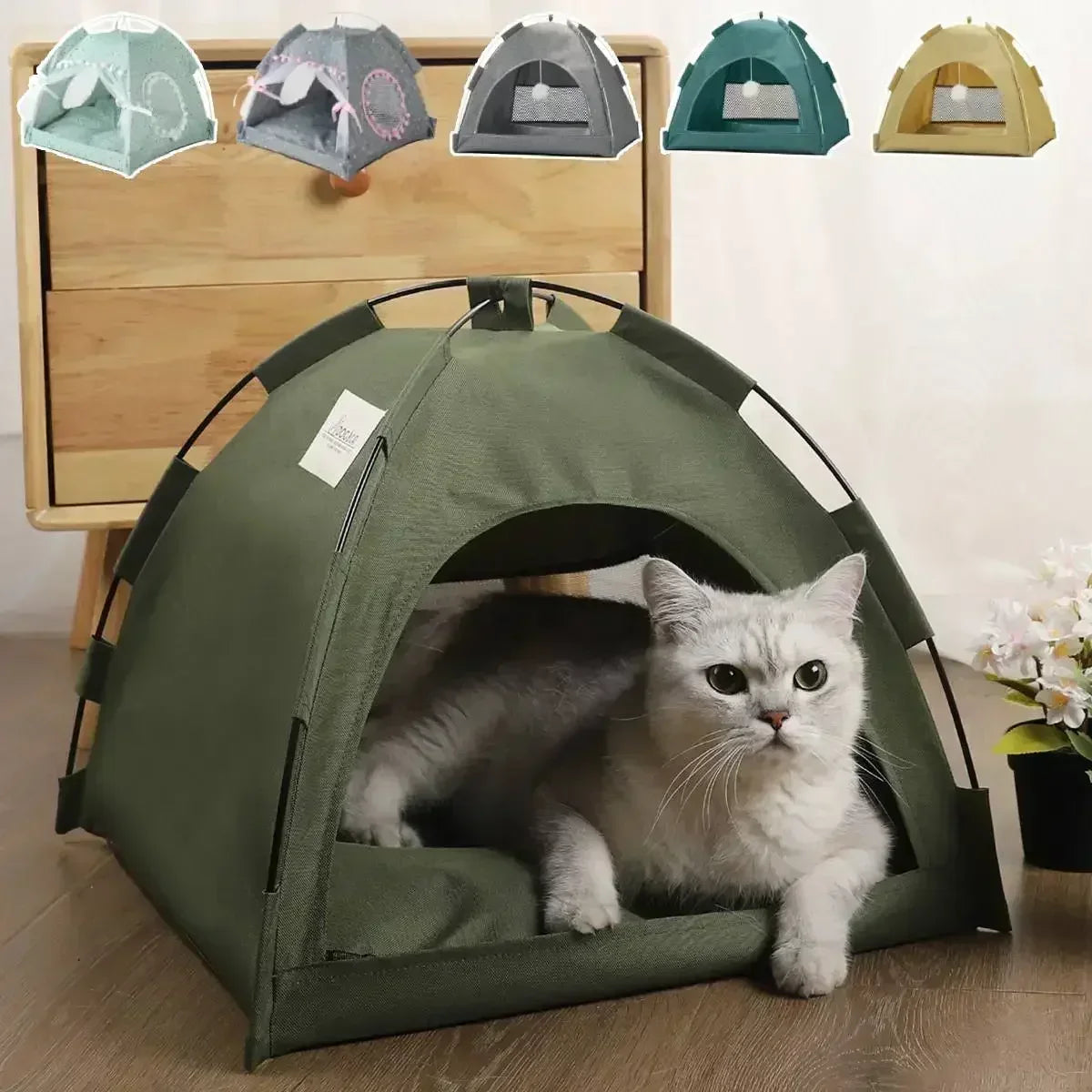 Sfd67c736ecb2460288513124151dcacfx.jpg Cozy Tent Bed for Cats - Image 1